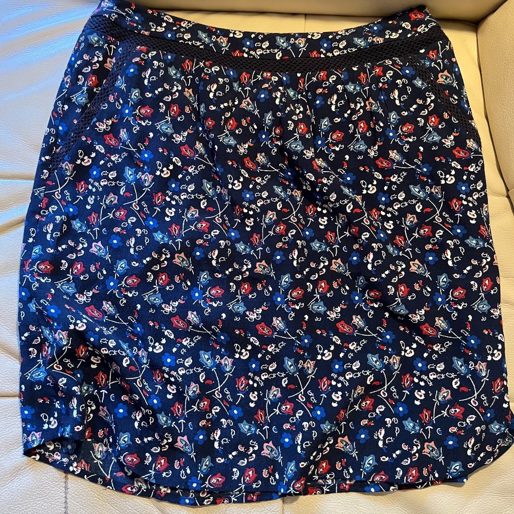 French floral blue skirt Comptoir Des Cotonniers
